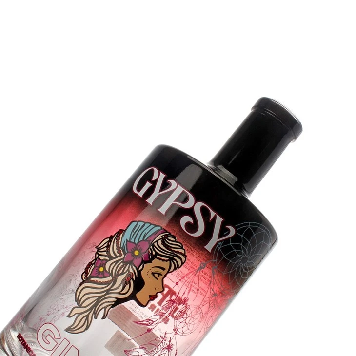 Customized Logo Round Gin Glass Bottle suppliers